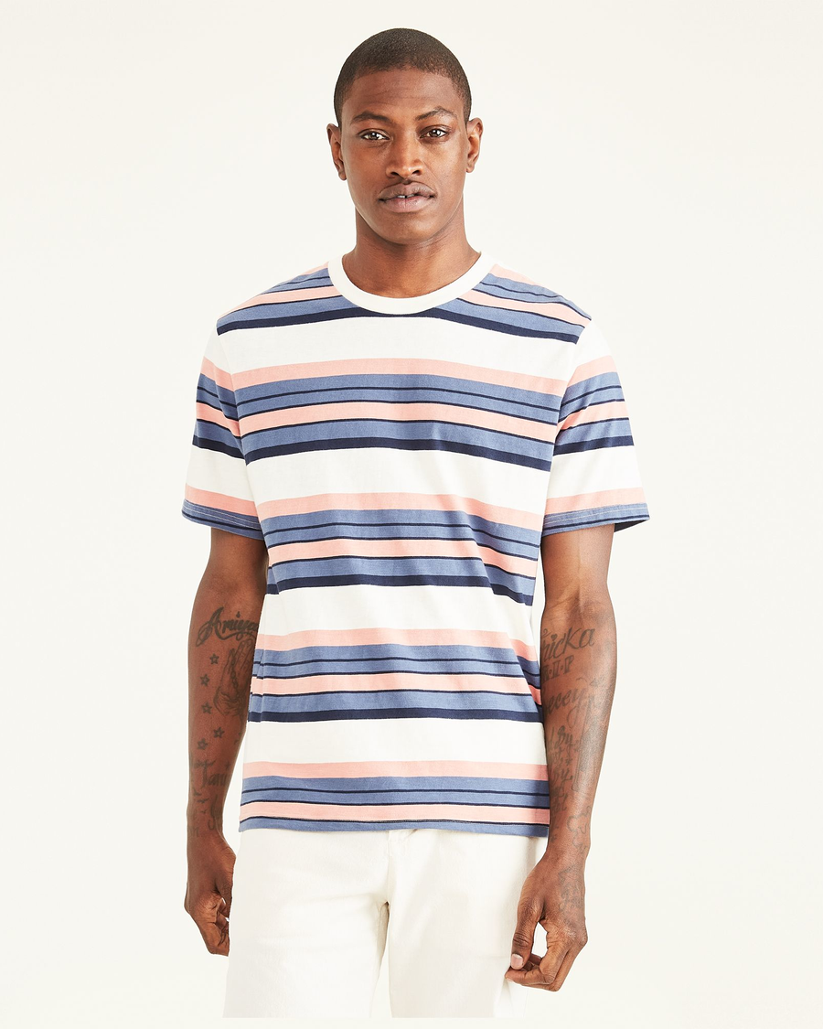 (image for) Practical Striped Tee Shirt, Regular Fit